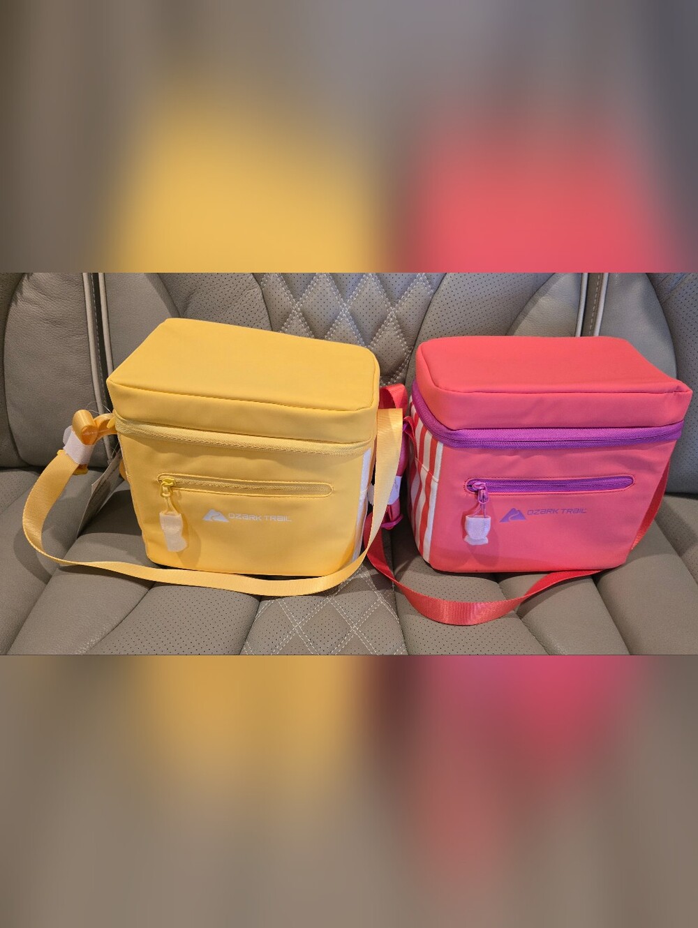 1-Ozark Trail Soft Sided-Cooler Bag, Yellow OR Coral/pink, Price Is For 1 Cooler